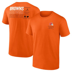 Cleveland Browns Repeat Stats T-Shirt - Orange - Fanatics