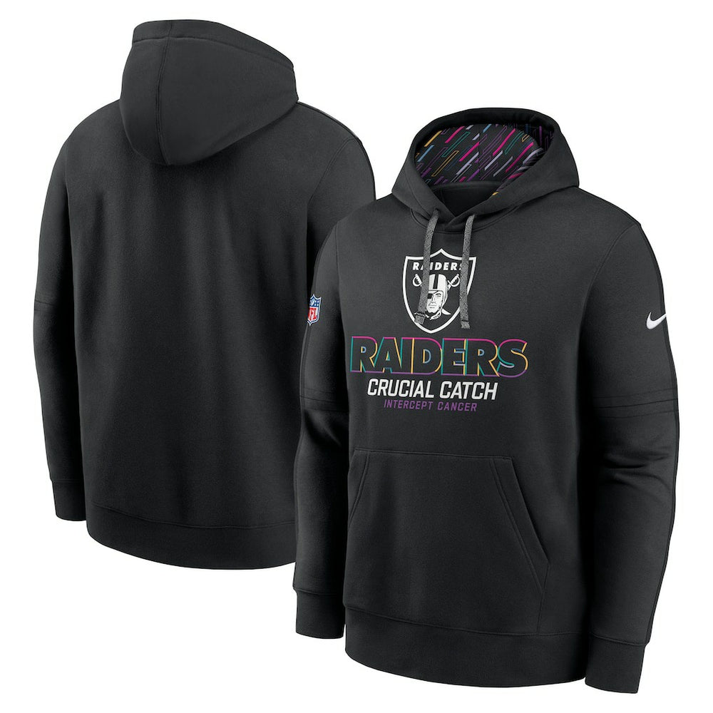 Las Vegas Raiders 2024 NFL Crucial Catch Club Pullover Hoodie - Black - Nike