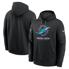 Miami Dolphins 2024 NFL Crucial Catch Club Pullover Hoodie - Black - Nike