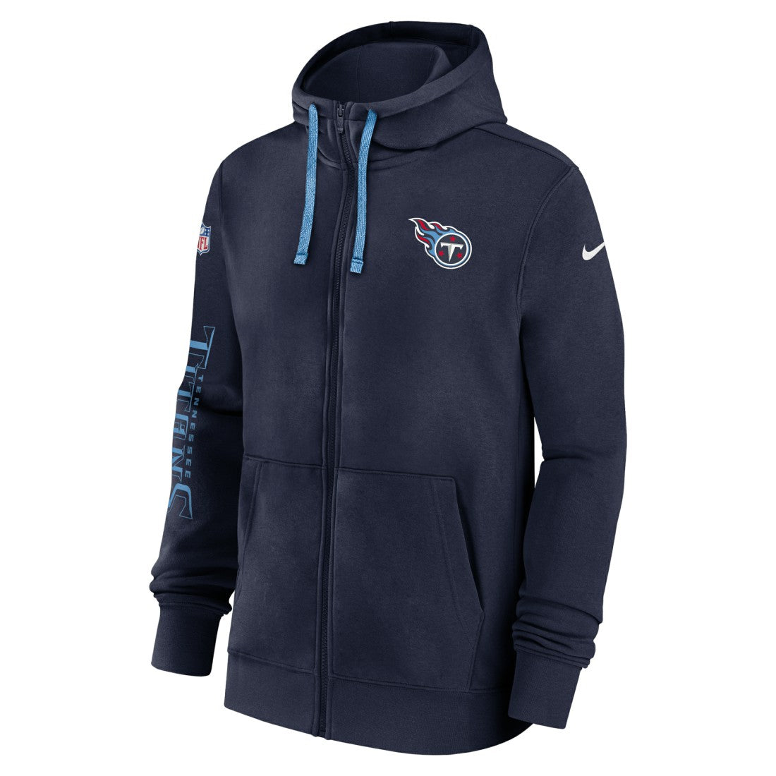 Tennessee Titans 2024 Sideline Club Full-Zip Hoodie - Navy - Nike