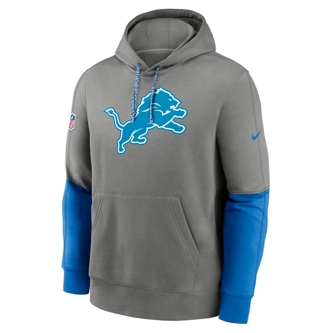 Detroit Lions 2024 Sideline Club Pullover Hoodie - Gray - Nike