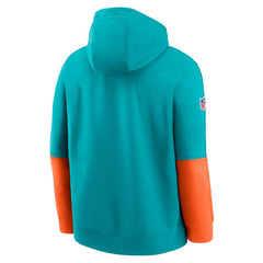 Miami Dolphins 2024 Sideline Club Pullover Hoodie - Aqua - Nike