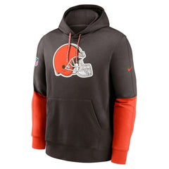 Cleveland Browns 2024 Sideline Club Pullover Hoodie - Brown - Nike