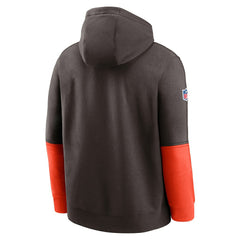 Cleveland Browns 2024 Sideline Club Pullover Hoodie - Brown - Nike