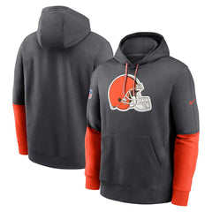 Cleveland Browns 2024 Sideline Club Pullover Hoodie - Anthracite - Nike