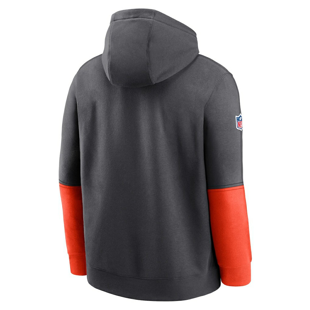 Cleveland Browns 2024 Sideline Club Pullover Hoodie - Anthracite - Nike