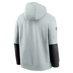Las Vegas Raiders 2024 Sideline Club Pullover Hoodie - Silver - Nike