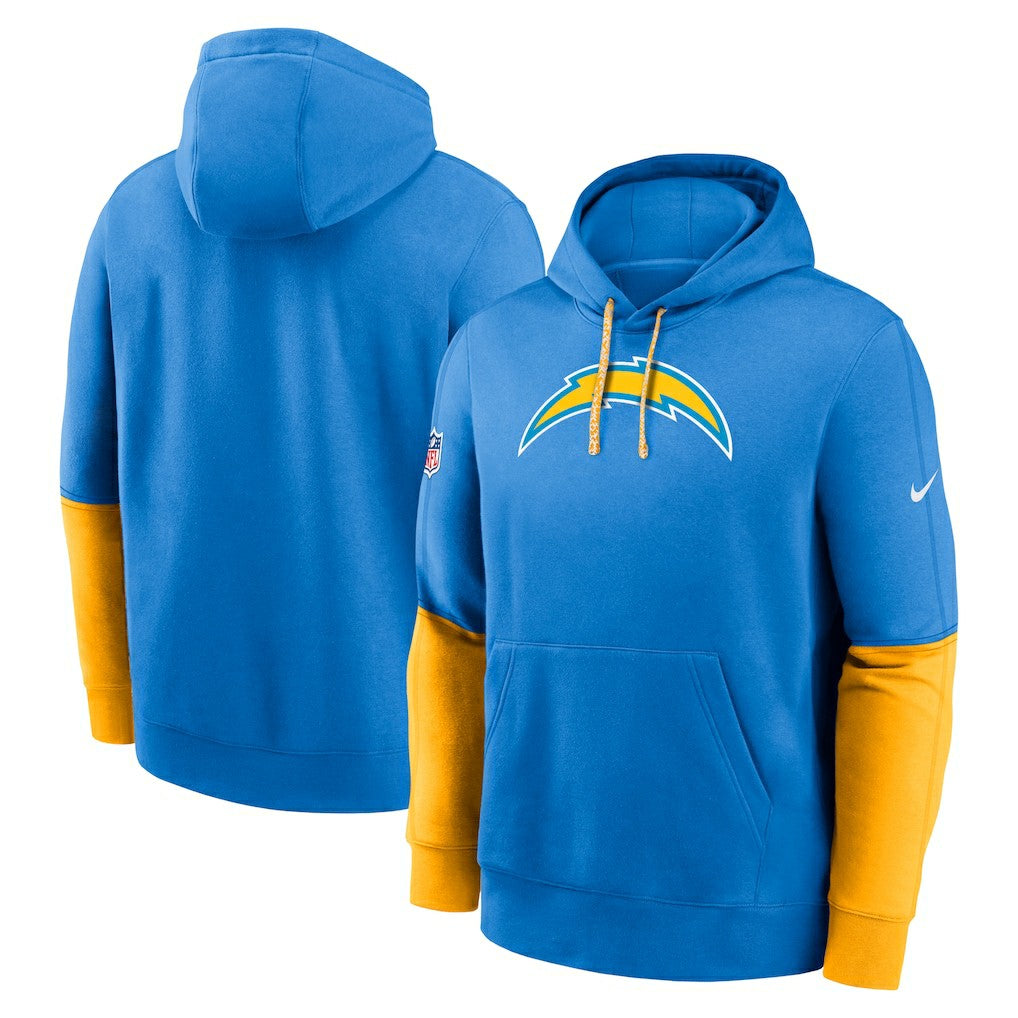 Los Angeles Chargers 2024 Sideline Club Pullover Hoodie - Powder Blue - Nike