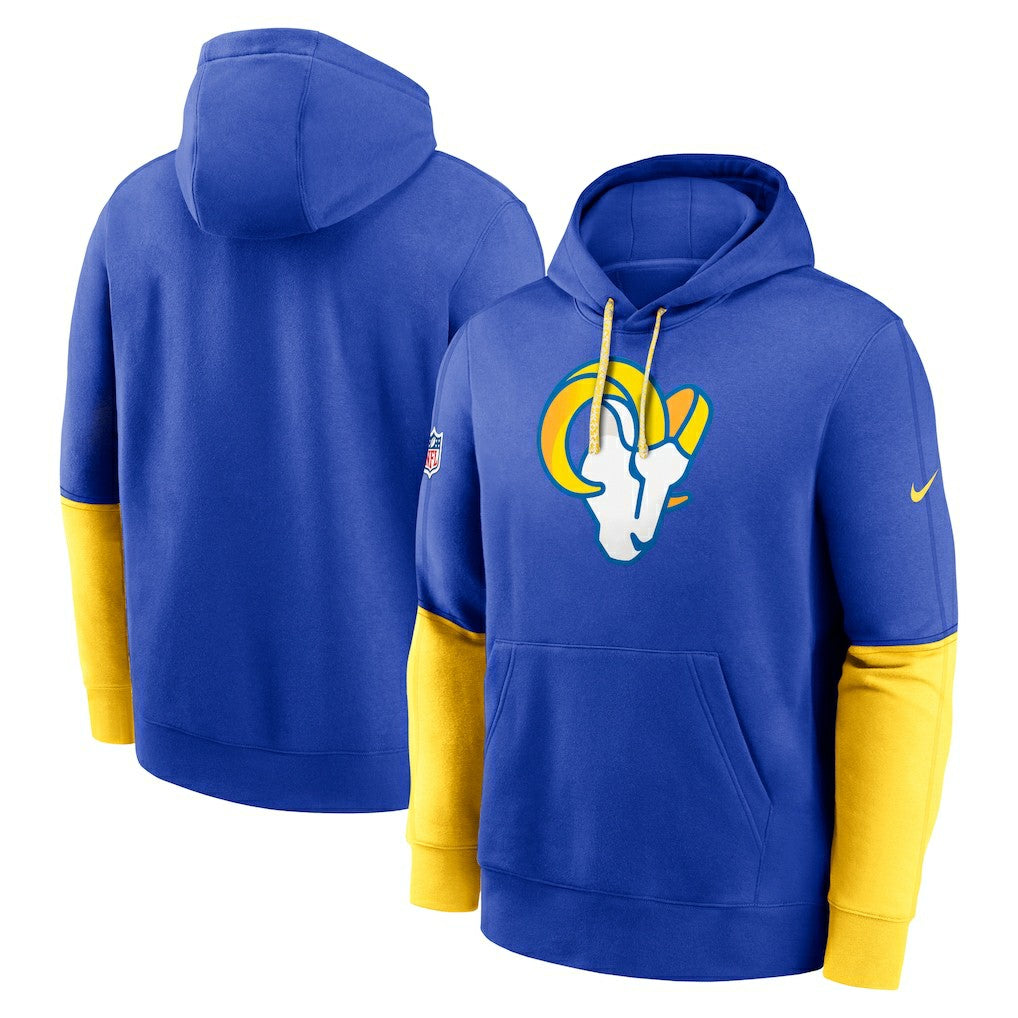 Los Angeles Rams 2024 Sideline Club Pullover Hoodie - Royal - Nike