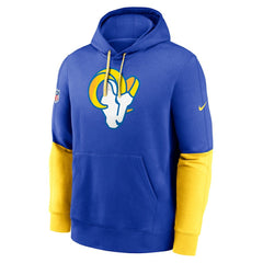 Los Angeles Rams 2024 Sideline Club Pullover Hoodie - Royal - Nike