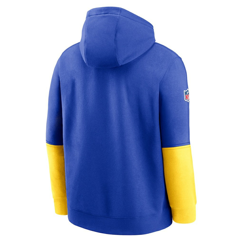Los Angeles Rams 2024 Sideline Club Pullover Hoodie - Royal - Nike