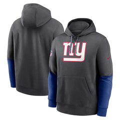 New York Giants 2024 Sideline Club Pullover Hoodie - Anthracite - Nike