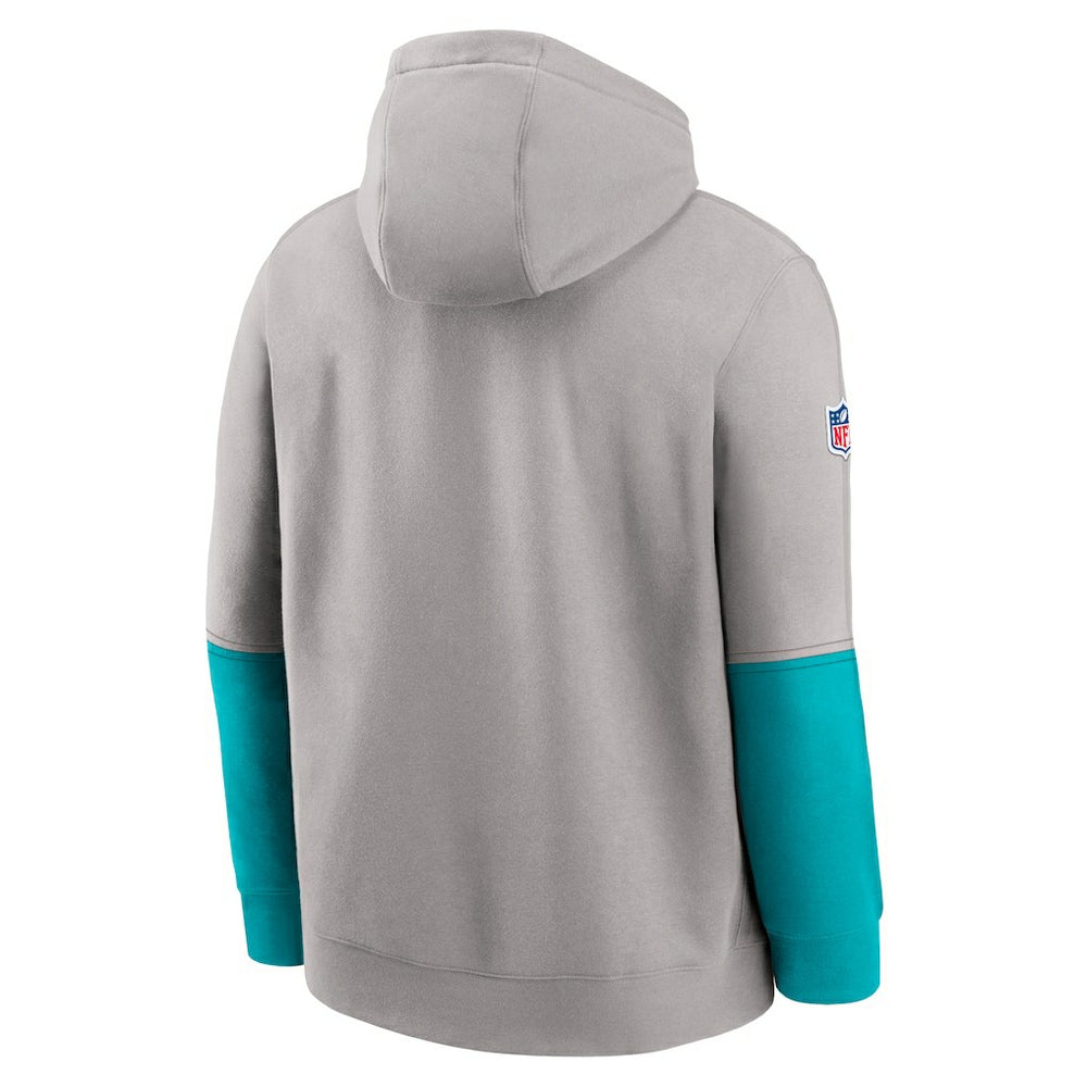 Miami Dolphins 2024 Sideline Club Pullover Hoodie - Gray - Nike