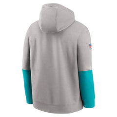 Miami Dolphins 2024 Sideline Club Pullover Hoodie - Gray - Nike