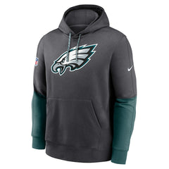 Philadelphia Eagles 2024 Sideline Club Pullover Hoodie - Anthracite - Nike