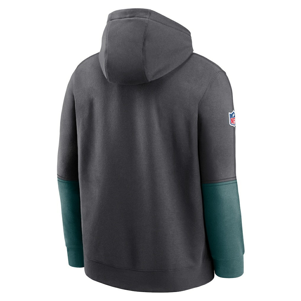 Philadelphia Eagles 2024 Sideline Club Pullover Hoodie - Anthracite - Nike