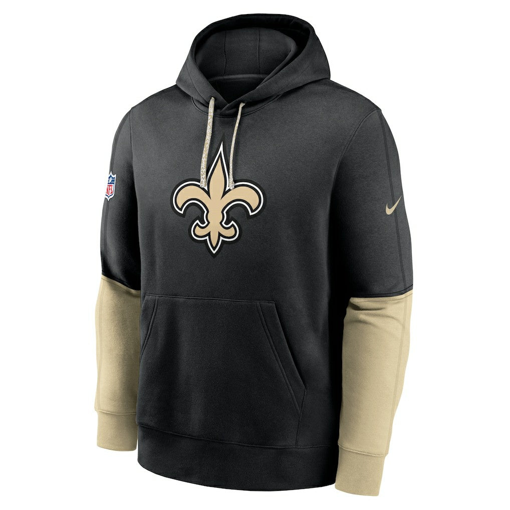 New Orleans Saints 2024 Sideline Club Pullover Hoodie - Black - Nike