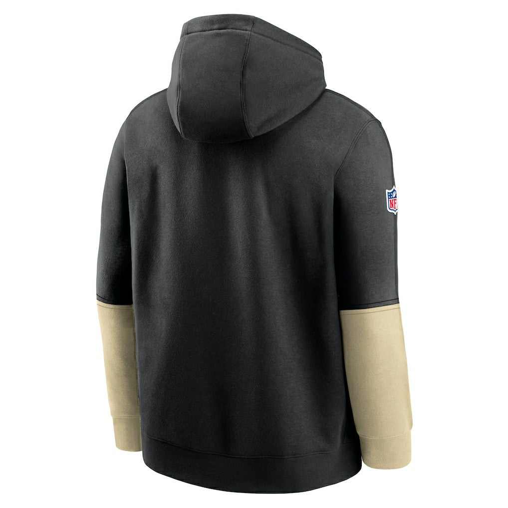 New Orleans Saints 2024 Sideline Club Pullover Hoodie - Black - Nike