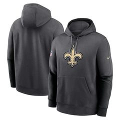 New Orleans Saints 2024 Sideline Club Pullover Hoodie - Anthracite - Nike