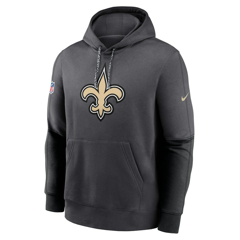 New Orleans Saints 2024 Sideline Club Pullover Hoodie - Anthracite - Nike