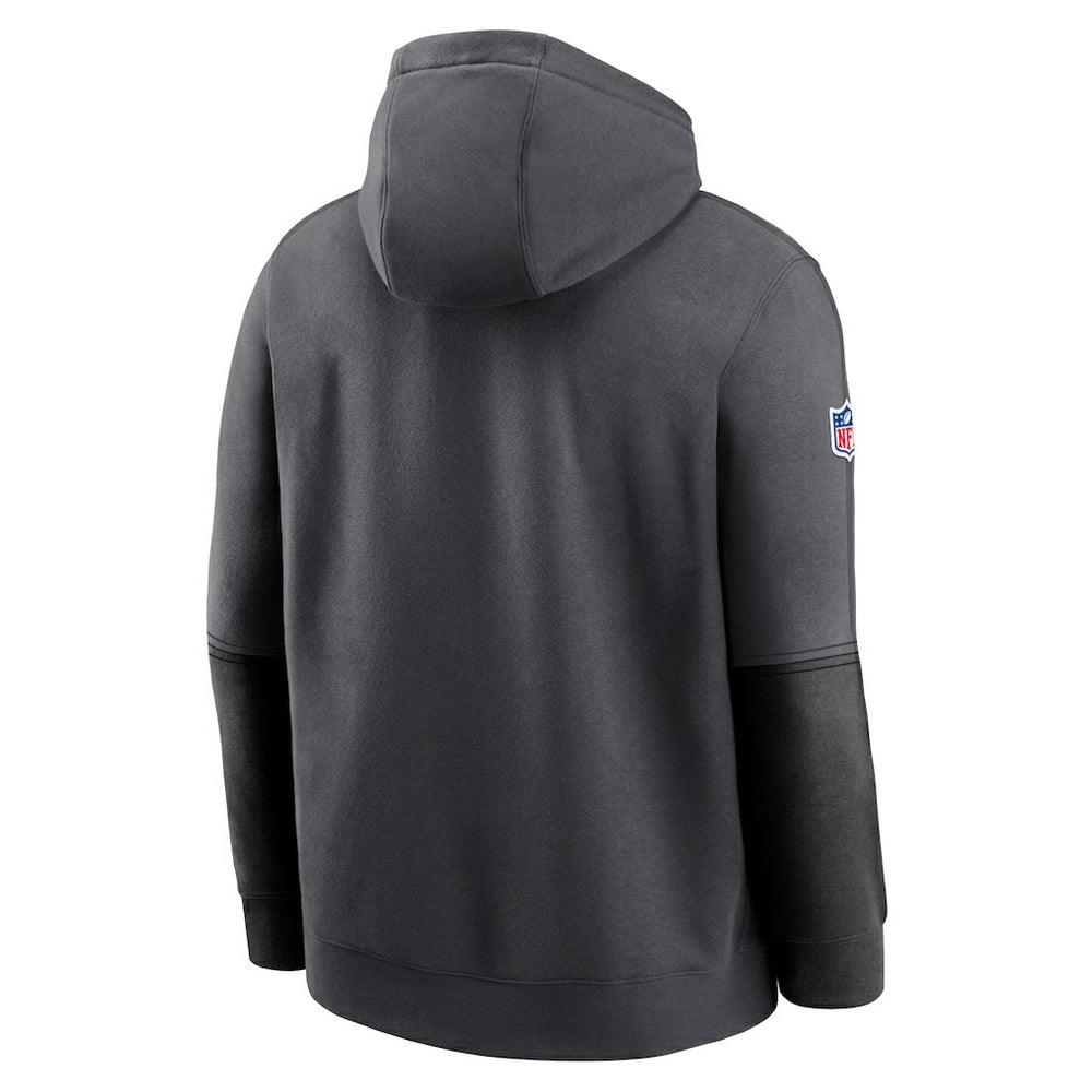 New Orleans Saints 2024 Sideline Club Pullover Hoodie - Anthracite - Nike