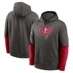 Tampa Bay Buccaneers 2024 Sideline Club Pullover Hoodie - Pewter - Nike