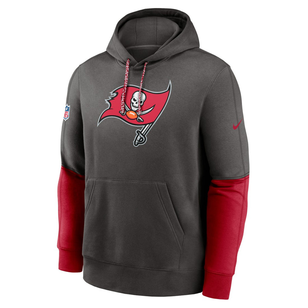 Tampa Bay Buccaneers 2024 Sideline Club Pullover Hoodie - Pewter - Nike