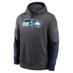 Seattle Seahawks 2024 Sideline Club Pullover Hoodie - Anthracite - Nike