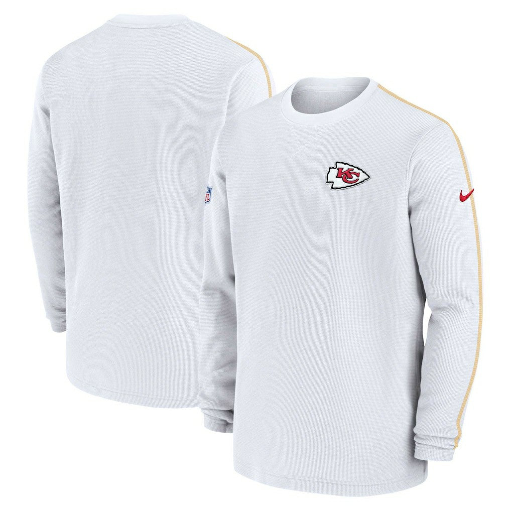 Kansas City Chiefs 2024 Sideline Coaches Long Sleeve Top - White - Nike