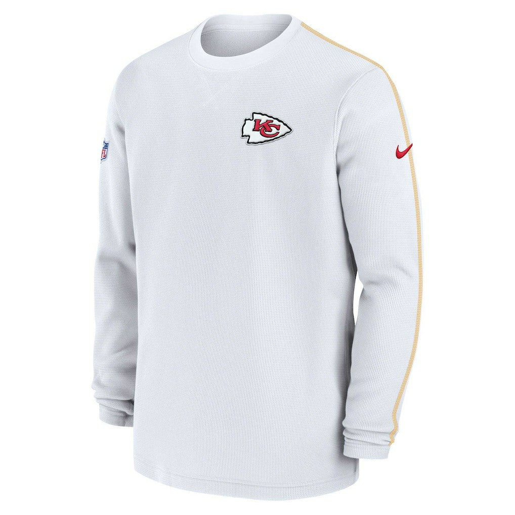 Kansas City Chiefs 2024 Sideline Coaches Long Sleeve Top - White - Nike