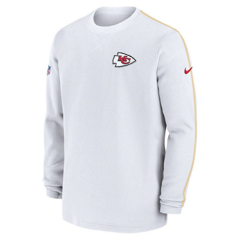 Kansas City Chiefs 2024 Sideline Coaches Long Sleeve Top - White - Nike