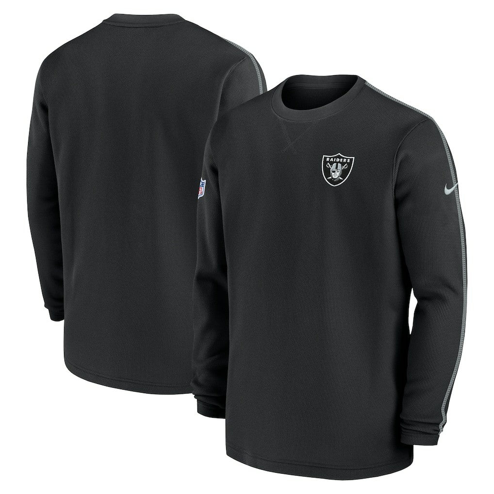 Las Vegas Raiders 2024 Sideline Coaches Long Sleeve Top - Black - Nike