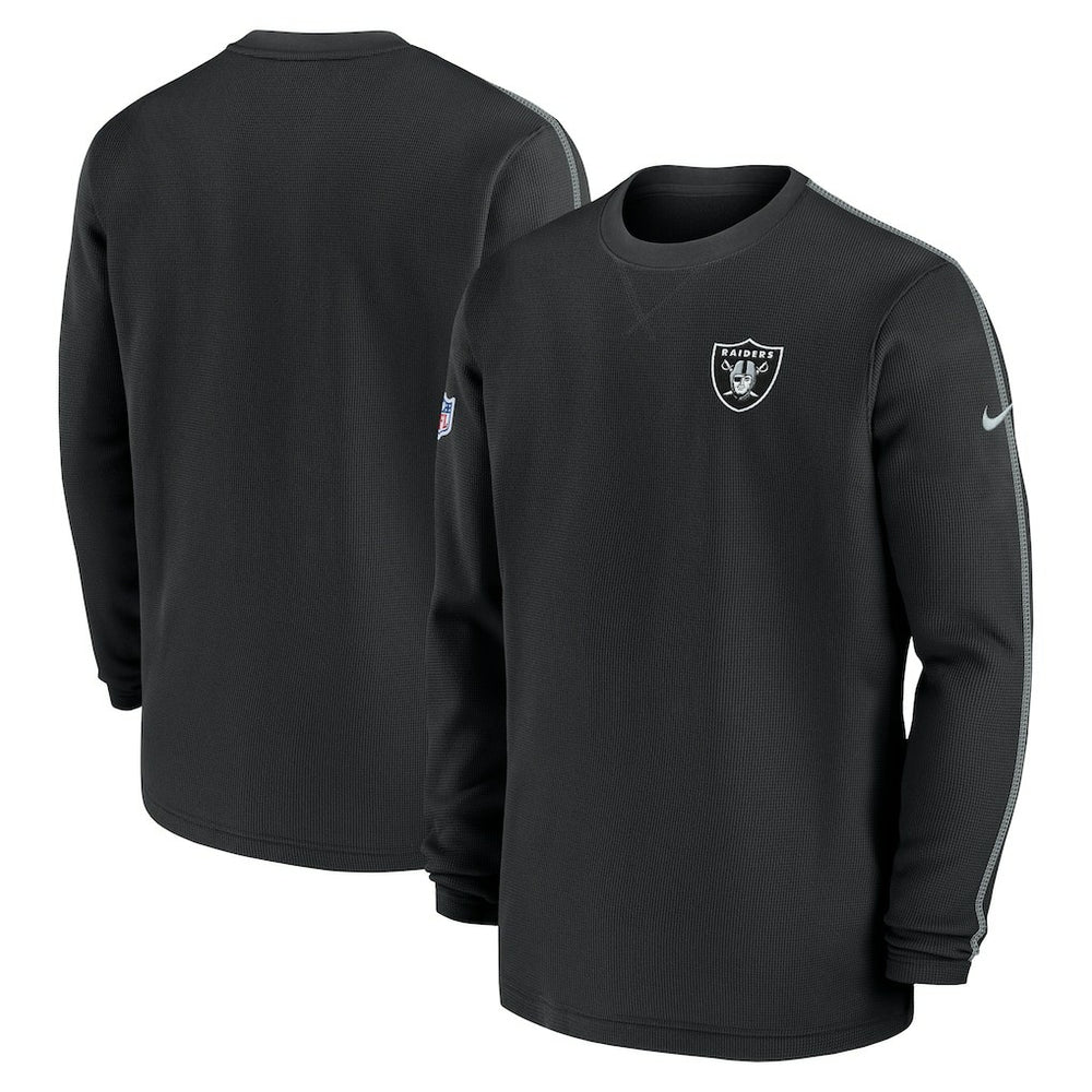 Las Vegas Raiders 2024 Sideline Coaches Long Sleeve Top - Black - Nike