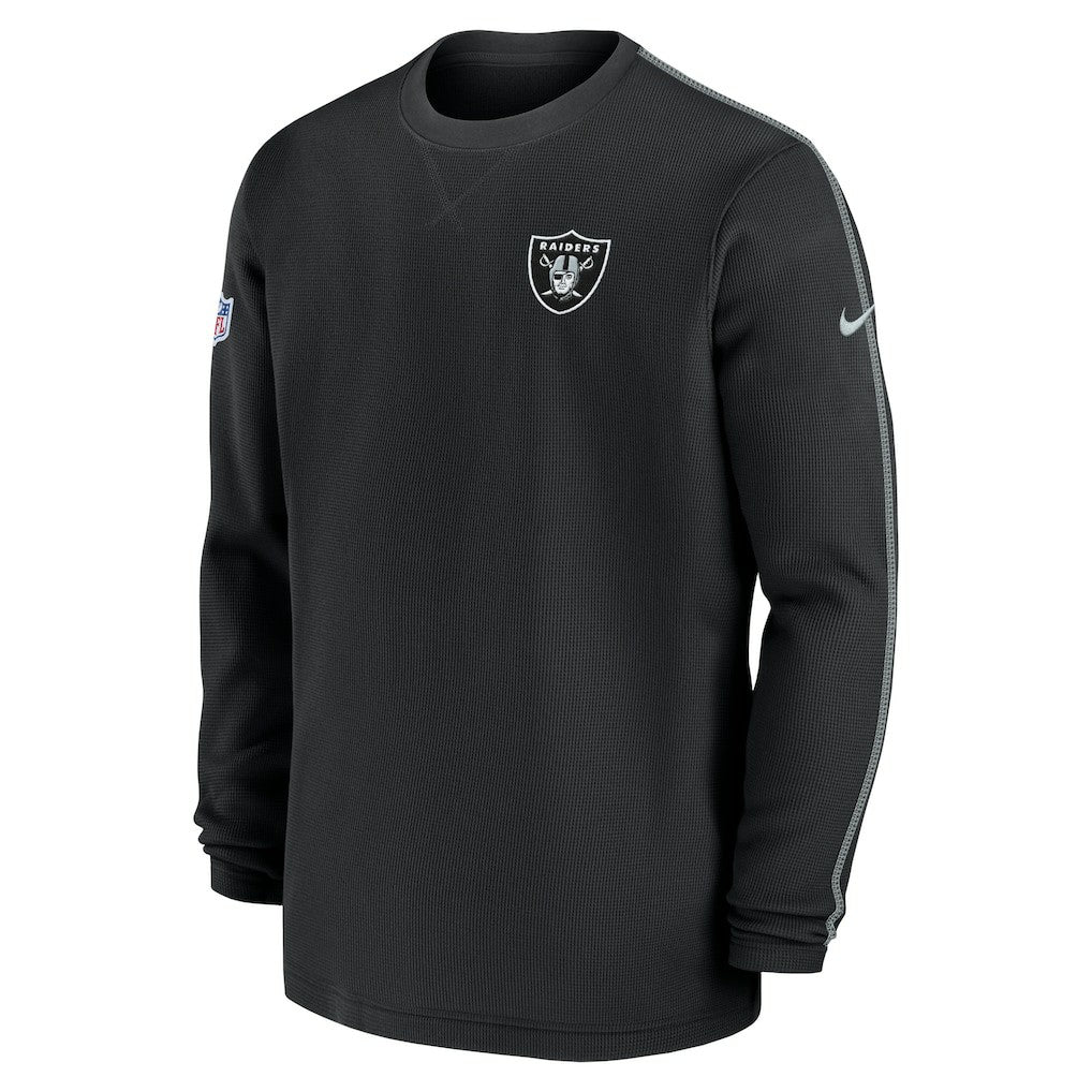 Las Vegas Raiders 2024 Sideline Coaches Long Sleeve Top - Black - Nike