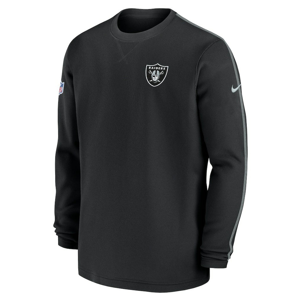 Las Vegas Raiders 2024 Sideline Coaches Long Sleeve Top - Black - Nike