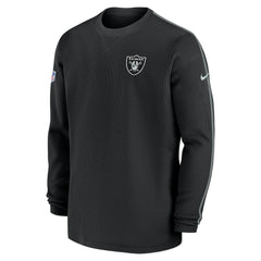 Las Vegas Raiders 2024 Sideline Coaches Long Sleeve Top - Black - Nike