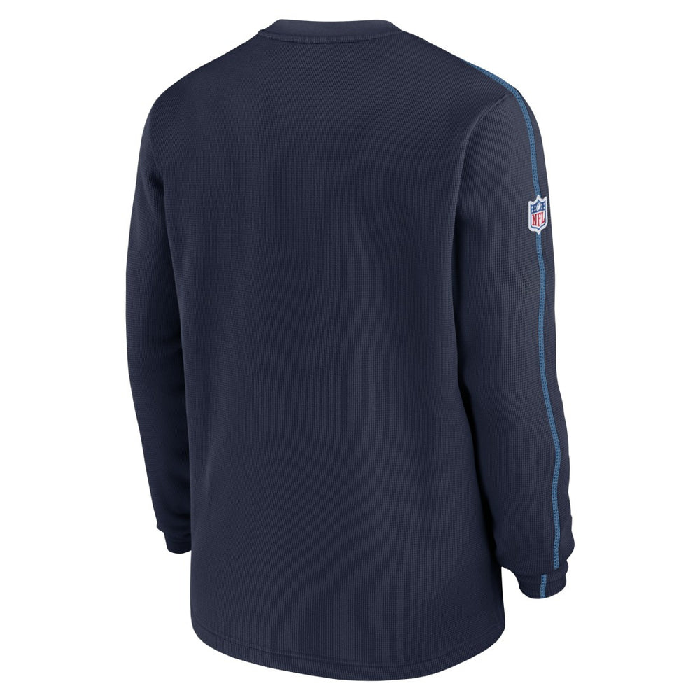 Tennessee Titans 2024 Sideline Coaches Long Sleeve Top - Navy - Nike