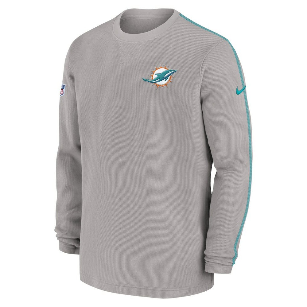 Miami Dolphins 2024 Sideline Coaches Long Sleeve Top - Gray - Nike