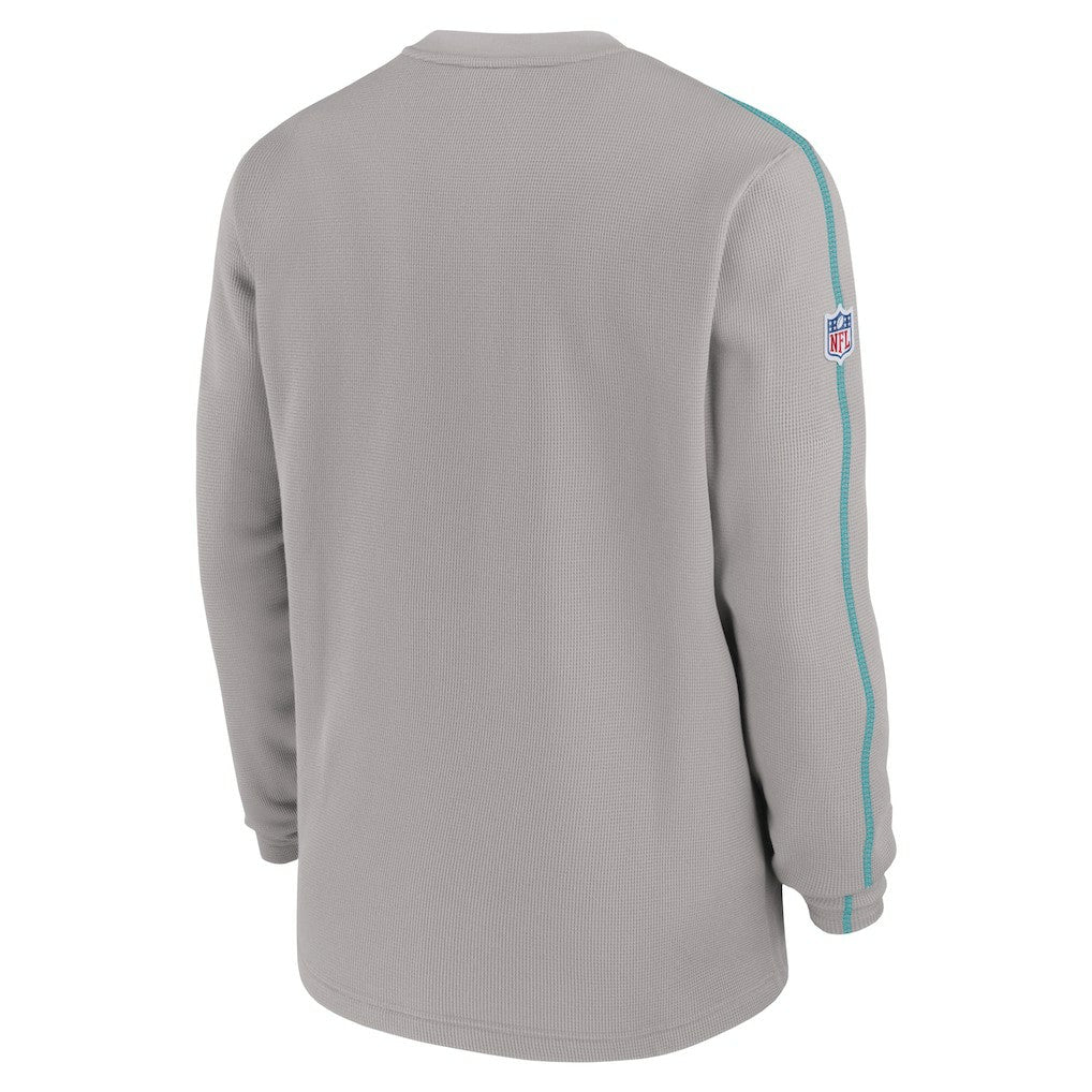 Miami Dolphins 2024 Sideline Coaches Long Sleeve Top - Gray - Nike