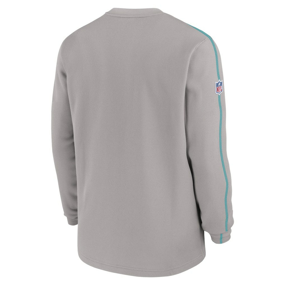 Miami Dolphins 2024 Sideline Coaches Long Sleeve Top - Gray - Nike