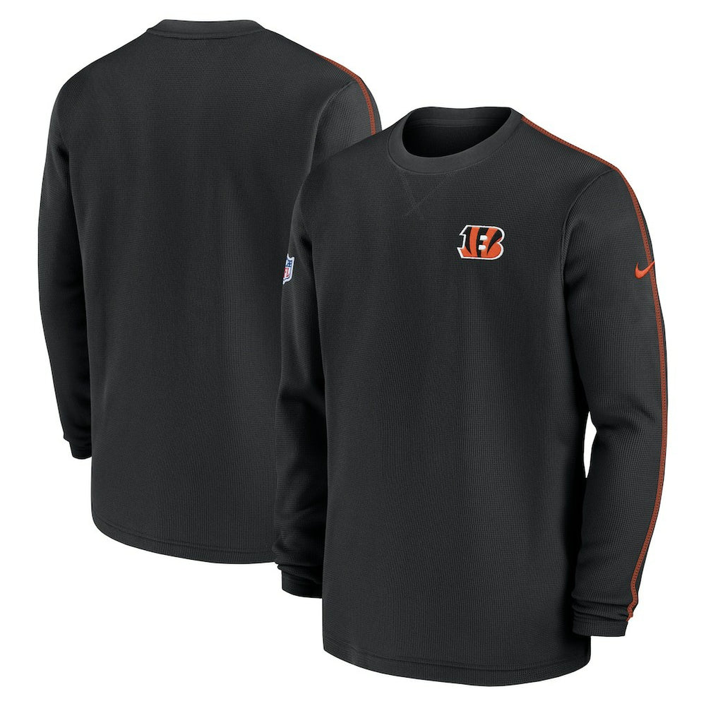 Cincinnati Bengals 2024 Sideline Coaches Long Sleeve Top - Black - Nike