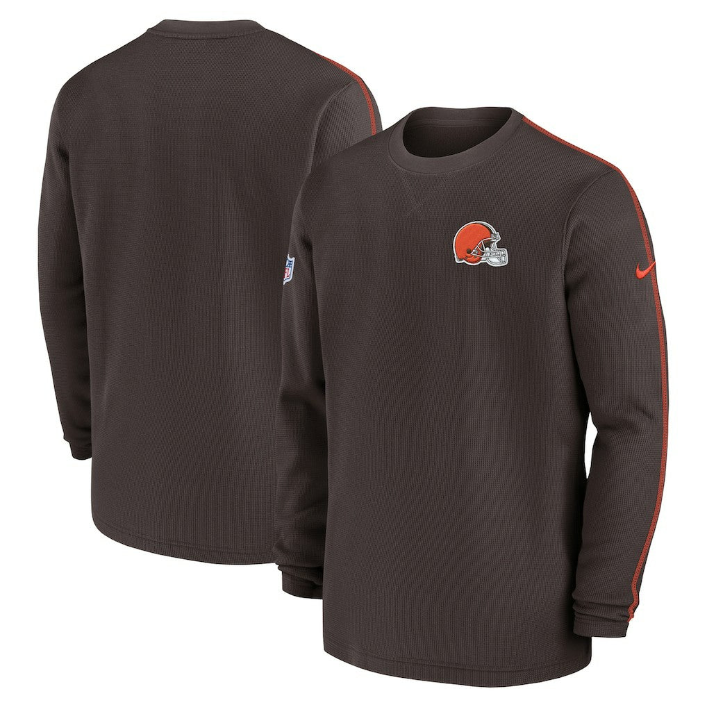 Cleveland Browns 2024 Sideline Coaches Long Sleeve Top - Brown - Nike
