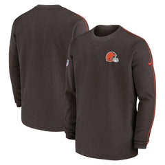 Cleveland Browns 2024 Sideline Coaches Long Sleeve Top - Brown - Nike