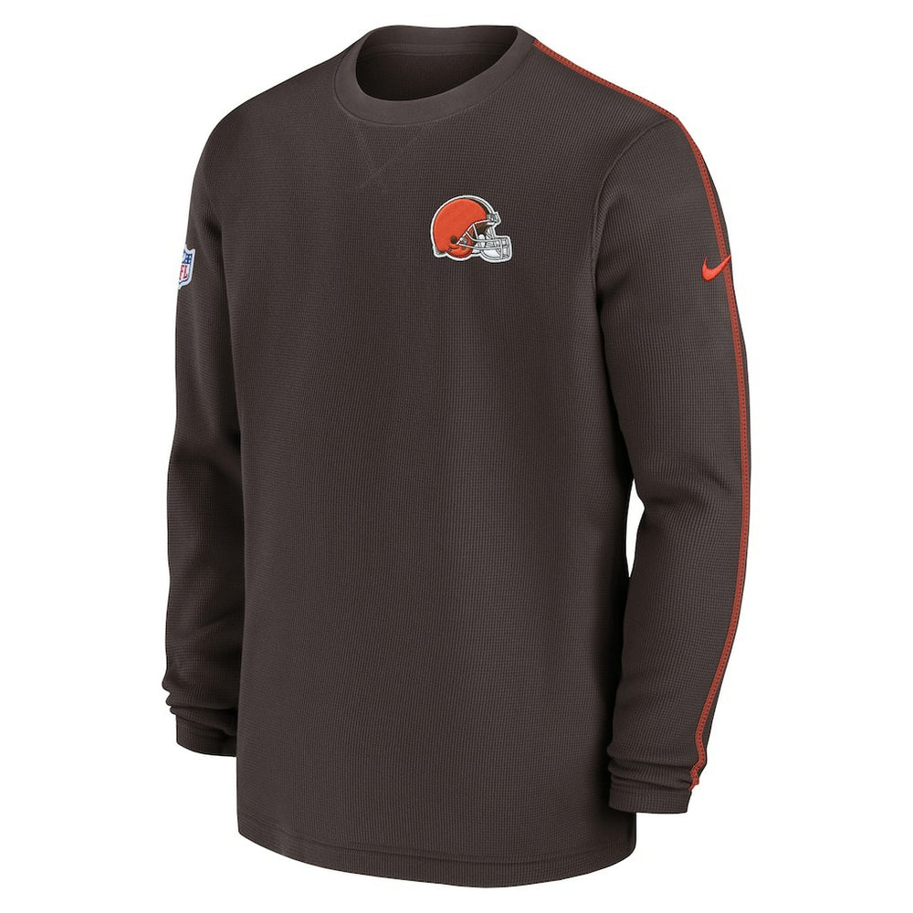 Cleveland Browns 2024 Sideline Coaches Long Sleeve Top - Brown - Nike