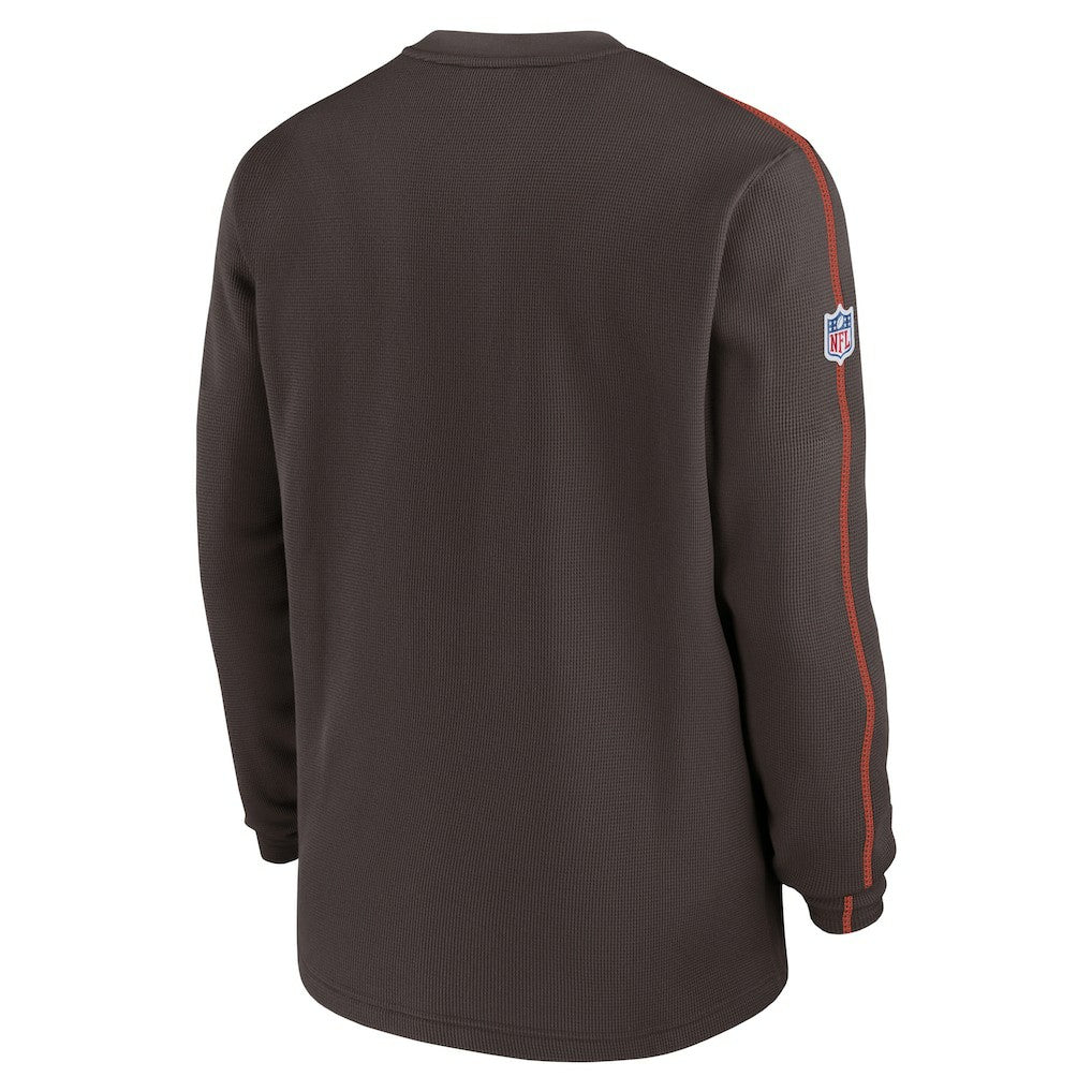 Cleveland Browns 2024 Sideline Coaches Long Sleeve Top - Brown - Nike