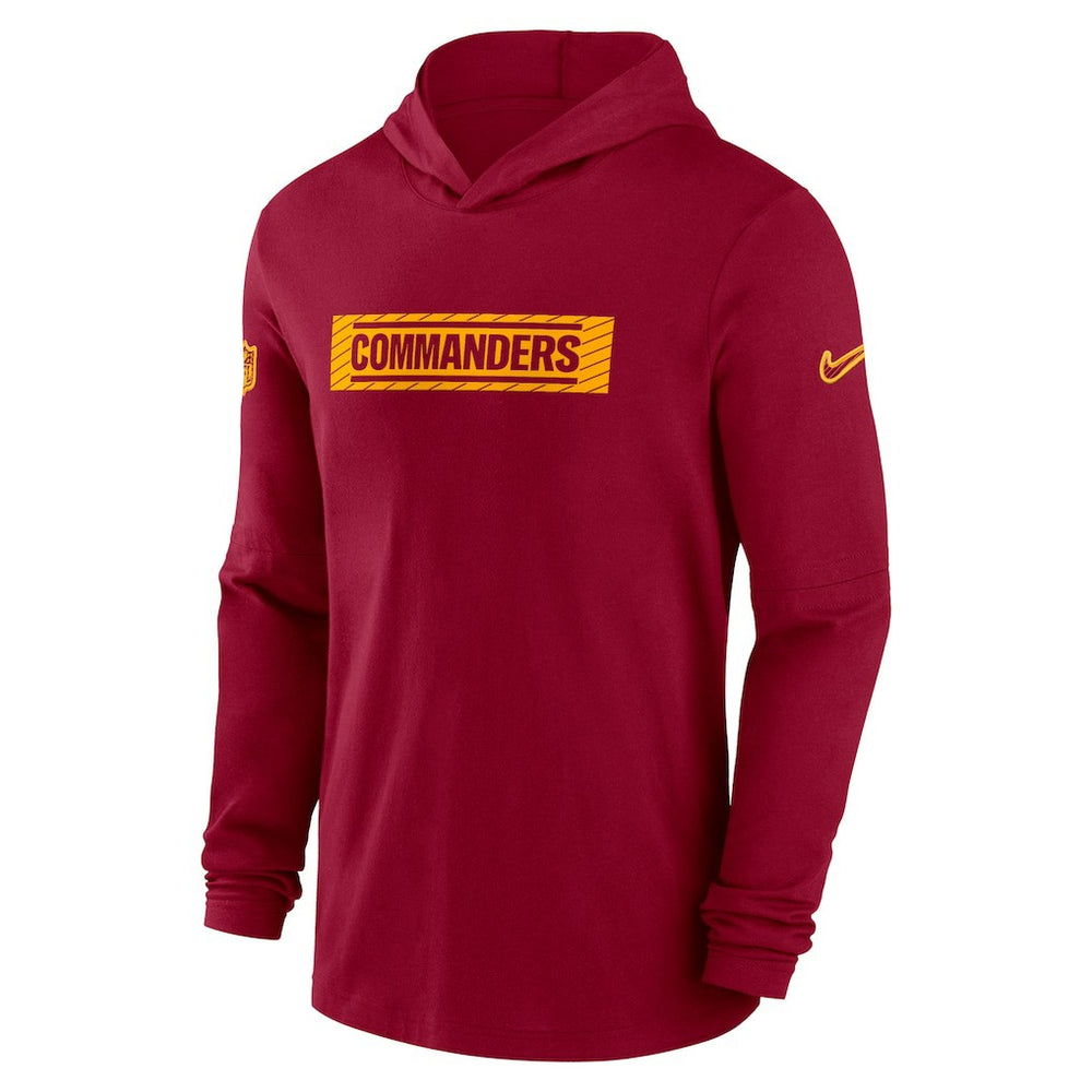 Washington Commanders 2024/25 Sideline Performance Long Sleeve Hoodie T-Shirt - Burgundy - Nike