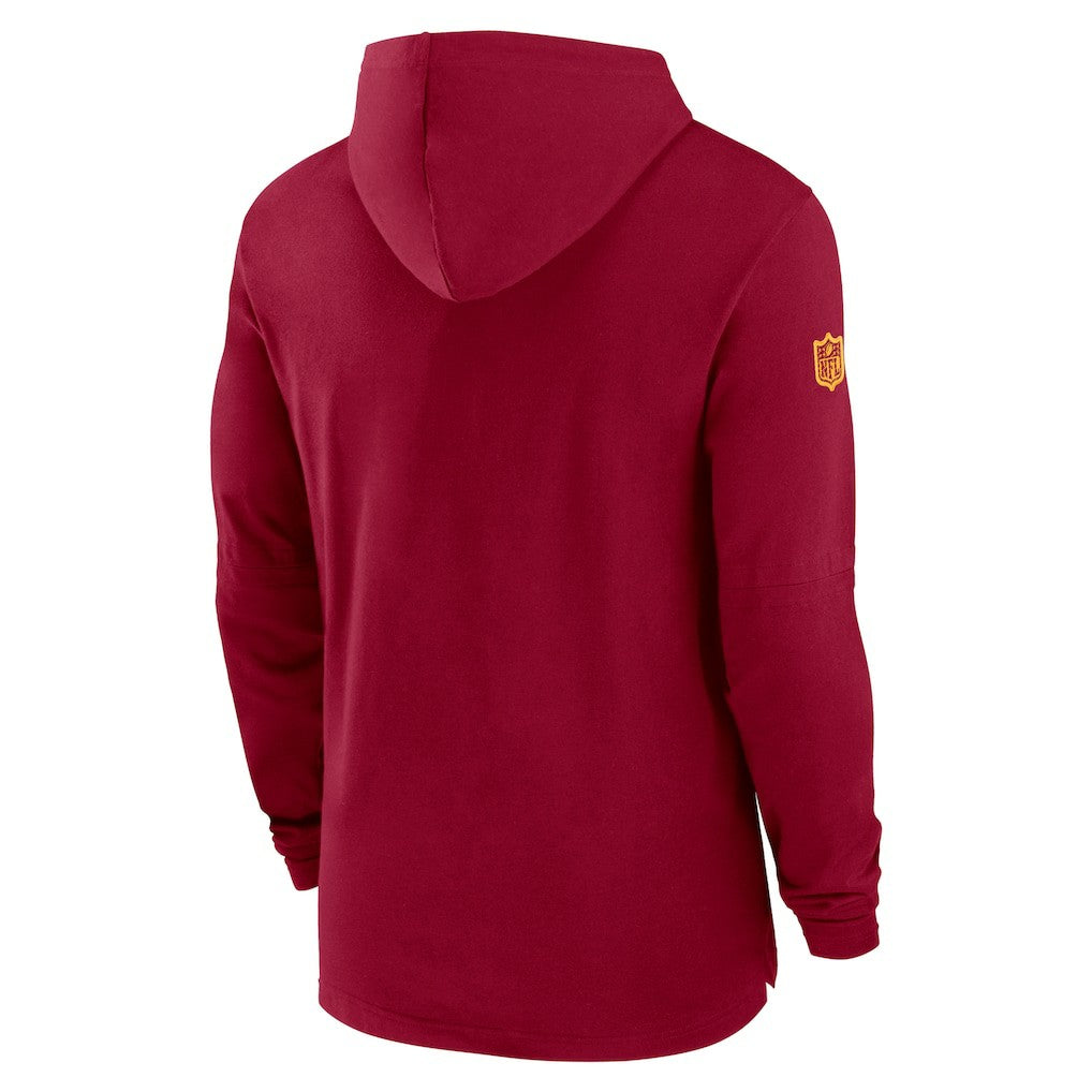 Washington Commanders 2024/25 Sideline Performance Long Sleeve Hoodie T-Shirt - Burgundy - Nike