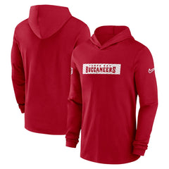 Tampa Bay Buccaneers 2024/25 Sideline Performance Long Sleeve Hoodie T-Shirt - Red - Nike