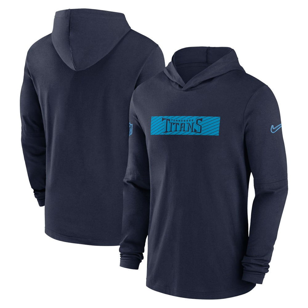 Tennessee Titans 2024/25 Sideline Performance Long Sleeve Hoodie T-Shirt - Navy - Nike