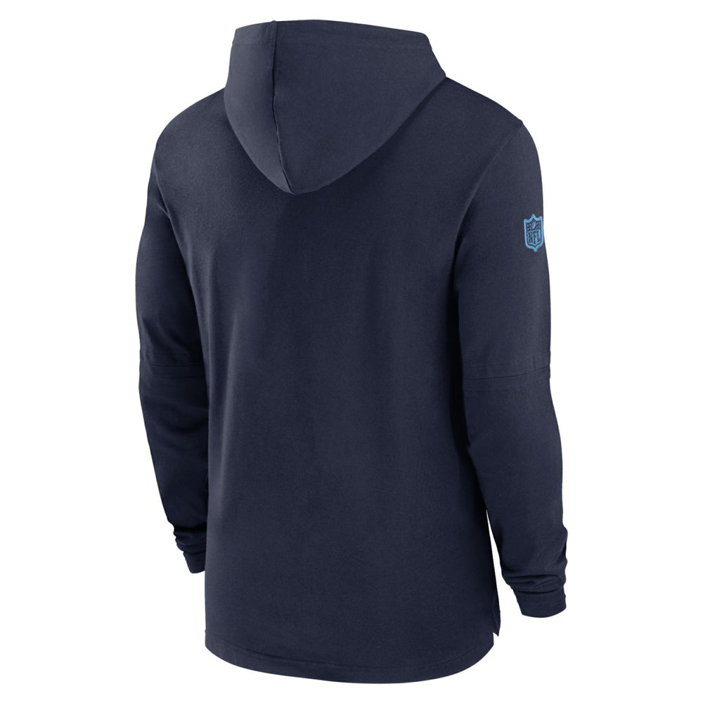Tennessee Titans 2024/25 Sideline Performance Long Sleeve Hoodie T-Shirt - Navy - Nike